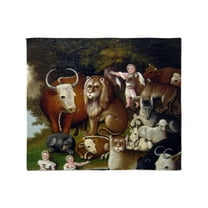 CafePress - Edward Hicks Peaceable Kingdom Throw Blanket - Soft Fleece Throw Blanket, 50"x60" for All Ages
