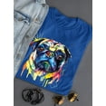 thumbnail image 3 of Pastell Colorful Pug T-Shirt Women -Weekday Best Designs, Female Medium, 3 of 4