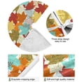 thumbnail image 2 of Fall Autumn Maple Leaves Christmas Tree Skirt Decorations Pumpkin Thankful Grateful Thanksgiving Day Xmas Tree Mat 36 inch for Holiday Party Supplies Rustic Mini Christmas Tree Skirt, 2 of 6