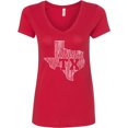 thumbnail image 3 of Inktastic Houston Texas Women's V-Neck T-Shirt, 3 of 5