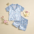 thumbnail image 2 of WEIYLL Boys' Pajama Sets Short Sleeve Rabbit Prints T Shirt Tops Shorts Child Sleepwear Suits 2 PCS for 12-18 Months, 2 of 7