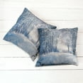 thumbnail image 6 of Ambesonne Winter Throw Pillow Cover 2 Pack, Alley in Snowy Forest, 24", Blue Black White, 6 of 7