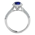 thumbnail image 2 of Aonejewelry 1.20 Ct. Ttw Diamond and Oval Shaped Tanzanite Ring In 10K White Gold, 2 of 4