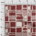 thumbnail image 2 of oneOone Cotton Poplin Maroon Fabric Geometrical Dress Material Fabric Print Fabric By The Yard 56 Inch Wide, 2 of 4