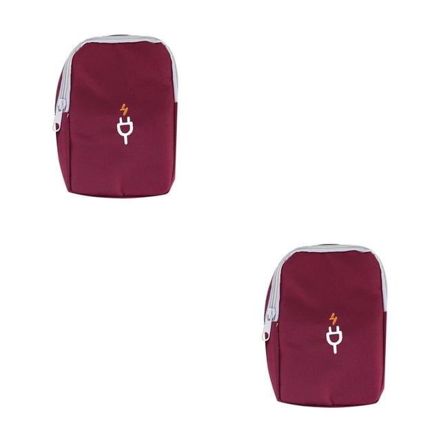 Yuarrent Bolsa de almacenamiento de Cable de datos para teléfono móvil, organizador de tela Oxford para acampar, bolsas portátiles con Type2 NO2