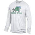 thumbnail image 2 of Men's Alternative Apparel White Tulane Green Wave Keeper Long Sleeve T-Shirt, 2 of 3