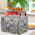 thumbnail image 3 of TSOVTHRID Daisy Butterfly Wood Print Toaster Cover for 2 Slice Dust-proof Bread Oven Protector Waterproof Kitchen Small Appliance Cover Home Kitchen Accessories Decor, 3 of 8