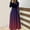 Purple, variant on FRSASU Women's Boho Dresses Crew Neck Long Sleeve High Waist Smocked Gradient Print Wrap Halter Cocktail Dress Red
