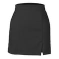 thumbnail image 6 of Women's Short Skirt Suede Bag Solid High Waist Zipper Autumn Winter Skirt Womens Skirts Knee Length Girls Pleated Skirt plus Size Tennis Skirt Winter Skirt Mini Jean Skirt Tennis Skirt for Women, 6 of 6