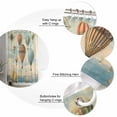 thumbnail image 5 of Extra Long Shower Curtain 72x96 Inch, Vintage Nautical Shower Curtain Waterproof Bathroom Decor Coastal Ocean Compass Balloon Fabric Bath Curtain Set Accessories with Hooks, 5 of 6