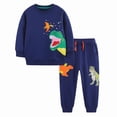 thumbnail image 1 of FYDUU Tenues pour Garçons et Filles Tout-Petits Imprimé Décontracté Manches Longues Chandail en Molleton Col Rond Hauts et Pantalons Ensemble 2 Pcs Vêtements de Sport Décontractés 4-5 Ans, 1 of 6