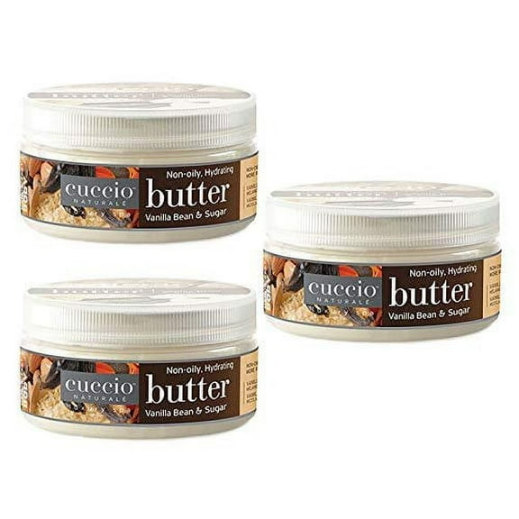 Cuccio Butter Vanilla Bean & Sugar Hand and Body Lotion 8 oz 3 Pieces