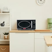 Nostalgia 0.9 cu ft Retro Microwave Oven, 800W Countertop Microwave Oven with Digital Clock, Black
