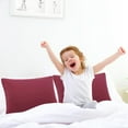 thumbnail image 5 of PiccoCasa 2 Pack Soft Microfiber Pillow Case, 14" x 20", Burgundy Zipper Closure, 5 of 7