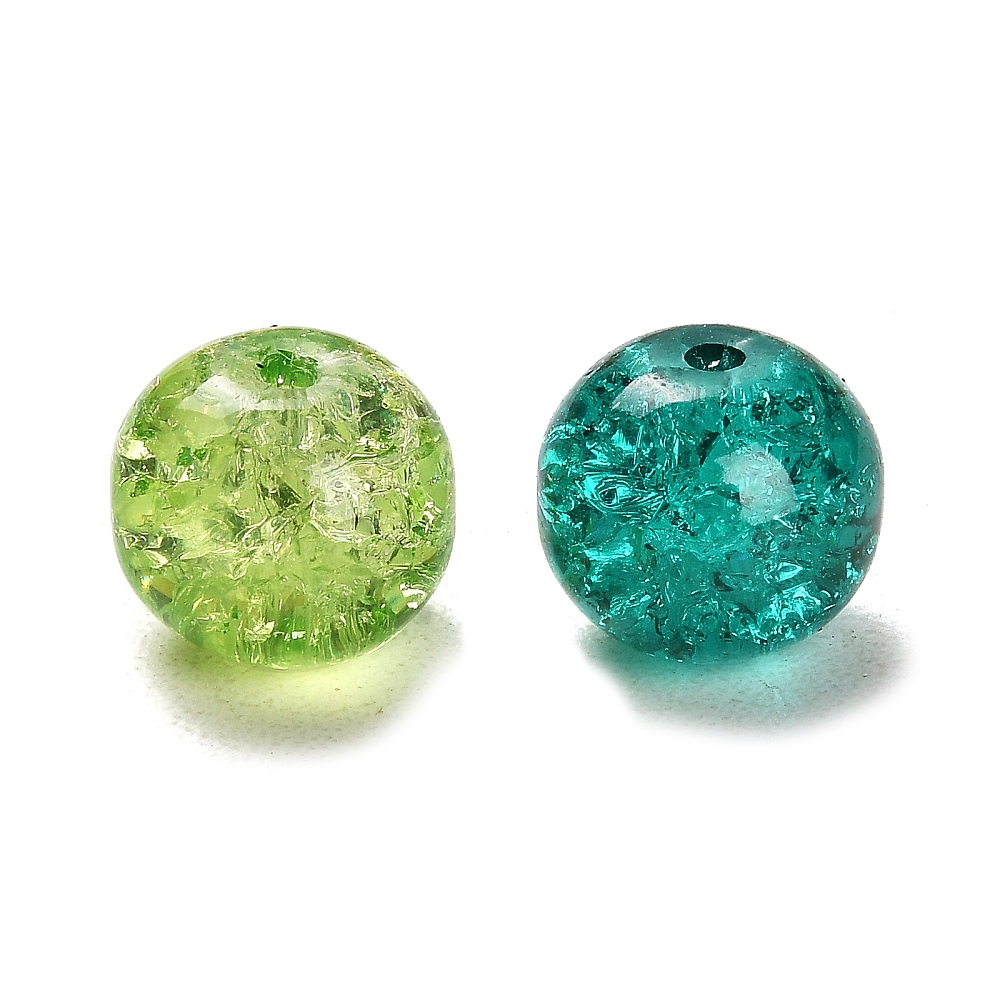 Transparent Glass Beads Round Mixed color 9x10x9.5mm Hole: 1mm about 350pcs/500g