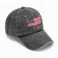 thumbnail image 3 of PBFRDSJ 4th of July Hat Adjustable Cotton Flag Washed Hat for Men & Women Patriotic Vintage Baseball Cap, 3 of 6