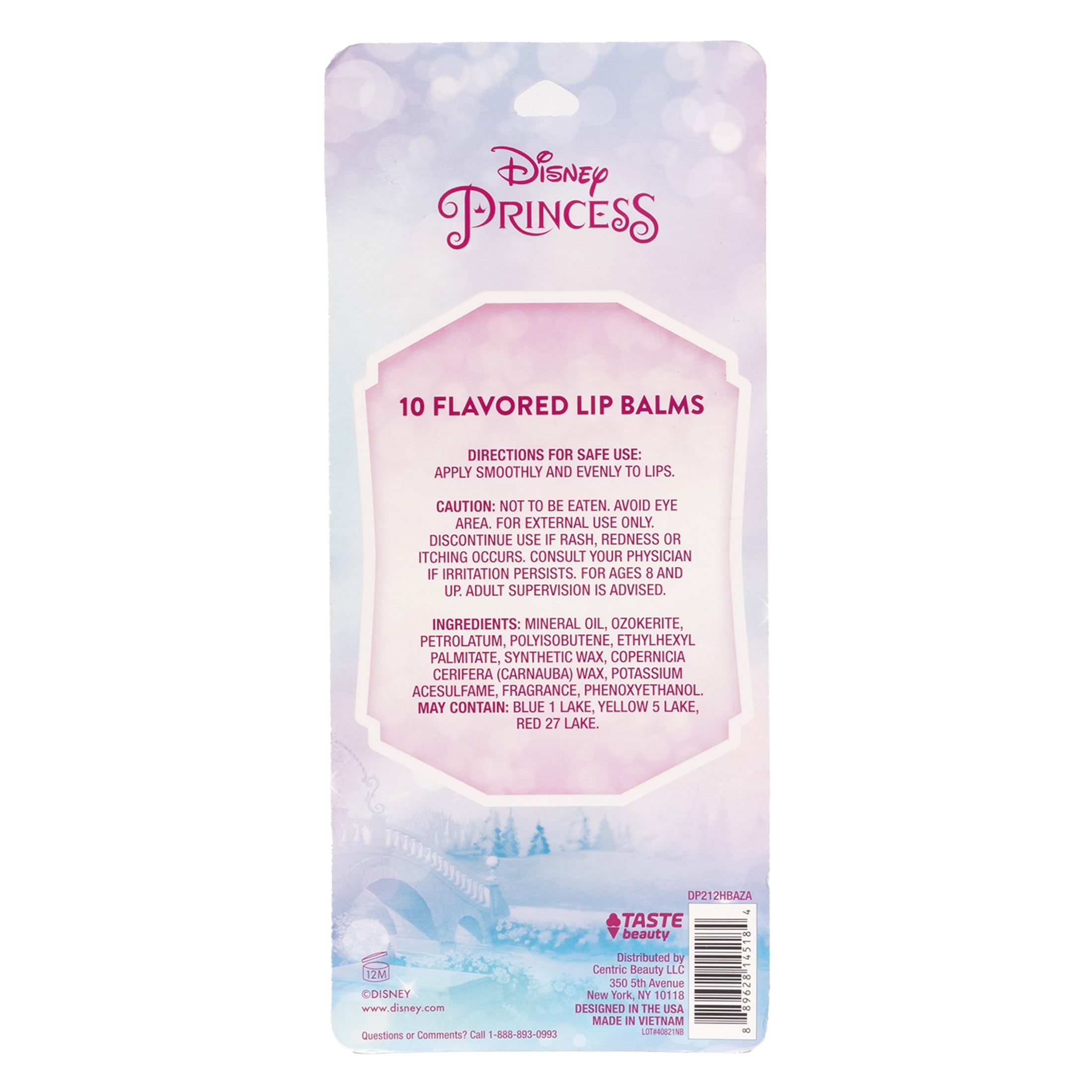 Disney Princess 10 Pack Assorted Lip Balm, 1.2 oz