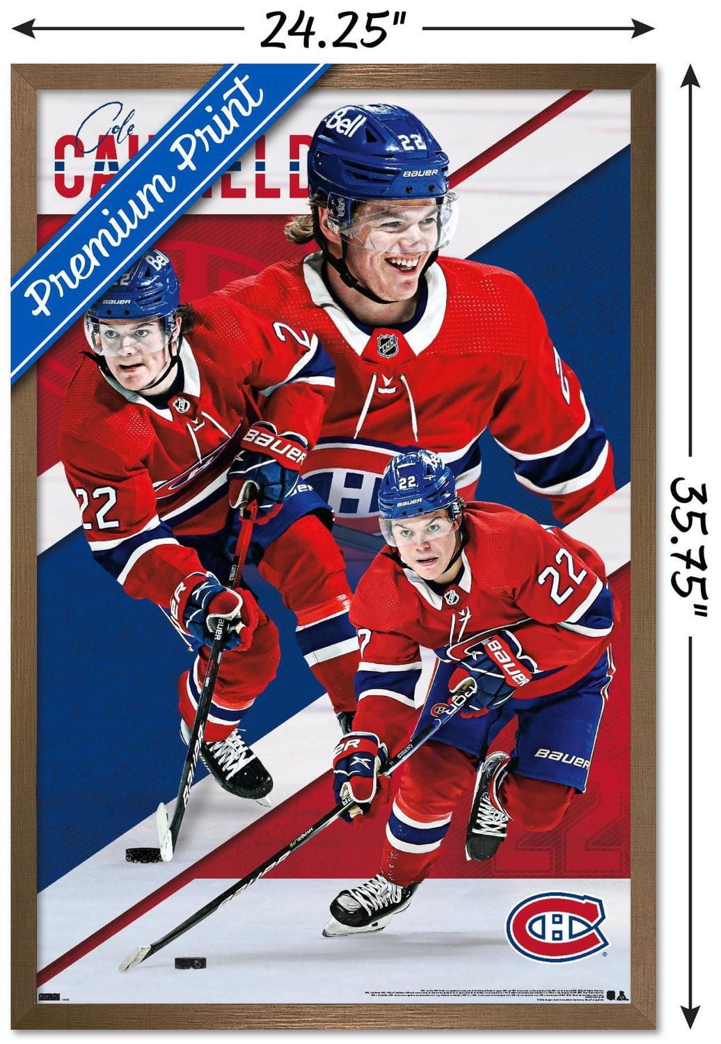 NHL Montreal Canadiens - Cole Caufield 22 Wall Poster, 22.375" x 34"