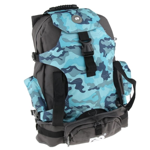 Eigraketly Mochila para patines en línea, zapatos de patinaje, bolsa de transporte, camuflaje azul Mochilas de mochilero