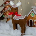thumbnail image 2 of Northlight 13.75" Gingerbread Kisses Baby Reindeer with Red Nose Christmas Figure, 2 of 5