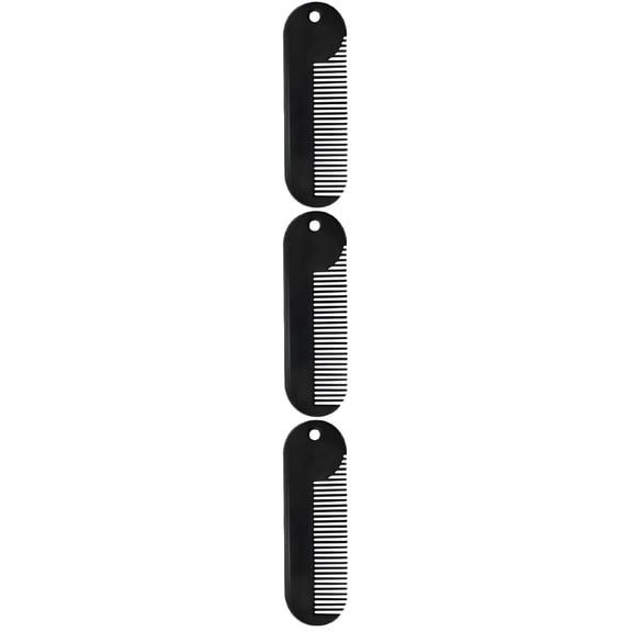 EXLEAF 3 PCS Mens Comb Combs for Hair Mustache Portable Accessories Salon Gadget Mini Steel