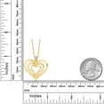thumbnail image 2 of Gem Stone King Keren Hanan Round 18K Yellow Gold Plated Silver Lab Grown Diamond 3 Heart Love Family Pendant Necklace for Women, 2 of 4