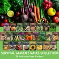 thumbnail image 3 of Survival Garden Staples Seed Vault 25 Pack - Heirloom Full Sun Annual Vegetables, 3 of 8
