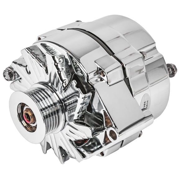 JEGS 1-Wire GM Alternator 140 AMP Output Serpentine Belt Pulley [Chrome Plated Finish]