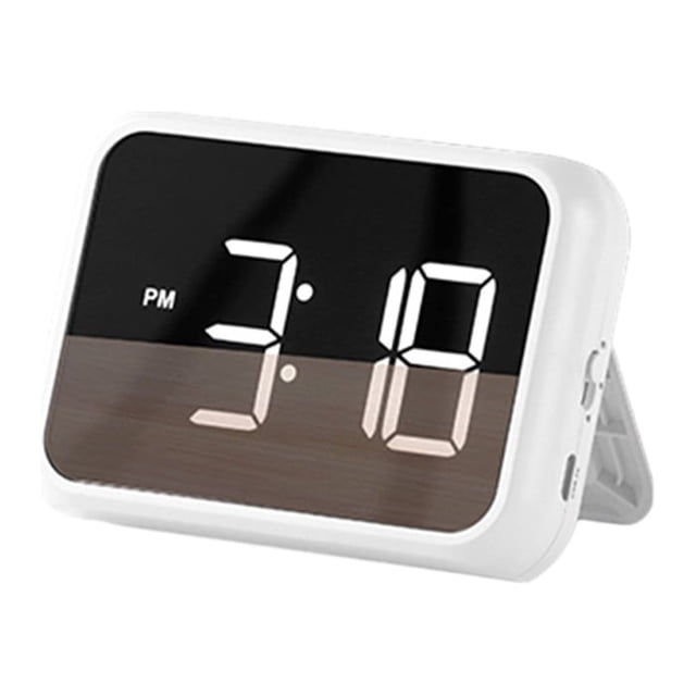 Ruiboury Réveil Lumineux avec Radio - Matériaux Volume Réglable Réveil Numérique Petit Réveil Réveil à DEL Blanc alarmFY502 1 Ensemble