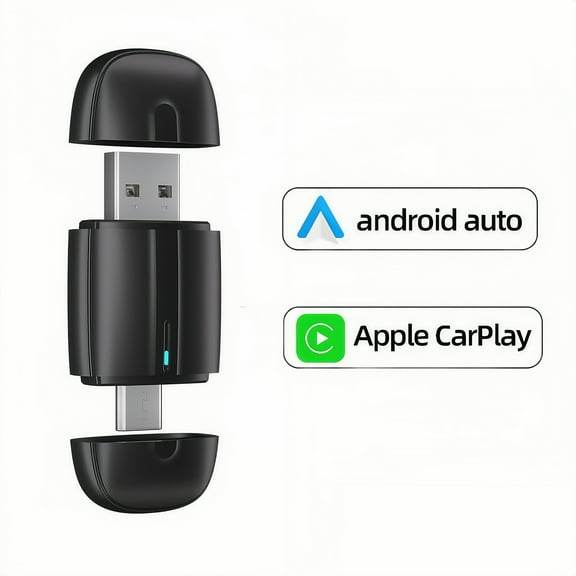 DnxnIaIfy New in-car wireless carplay adapter for Apple and Android systems, mini size, fast connection, super strong signal without delay, stable control