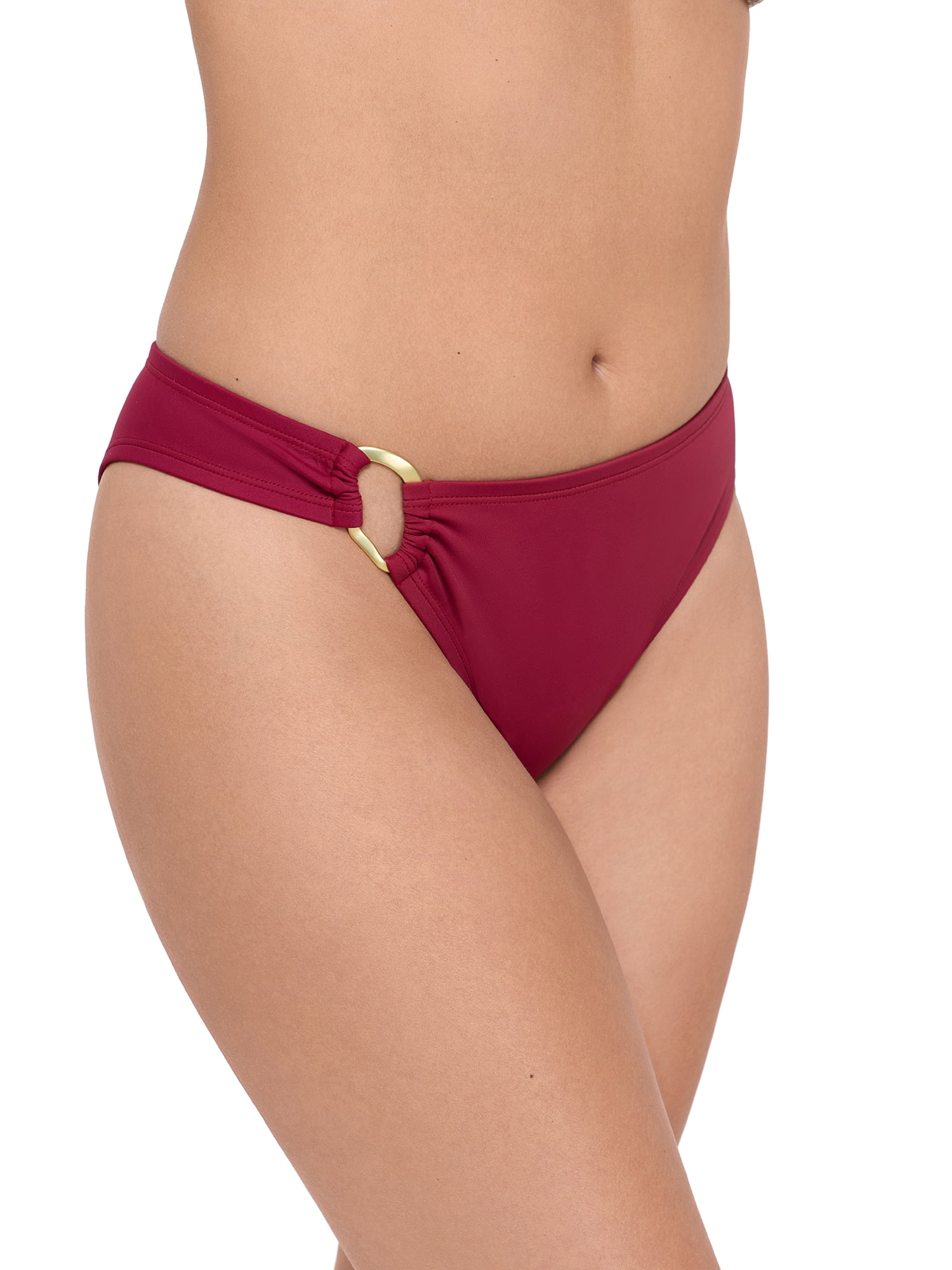 Sofia by Sofia Vergara Women's and Women's Plus Ring Side Bikini Bottom, Sizes XS-2X