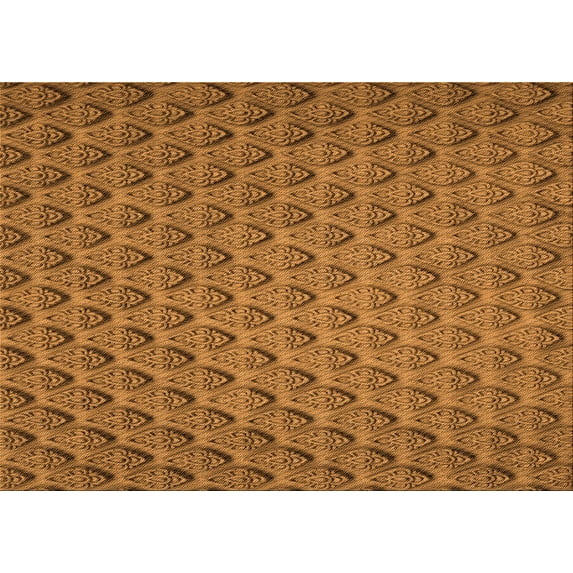 Ahgly Company Machine Washable Indoor Rectangle Transitional Mahogany Brown Area Rugs, 2' x 4'