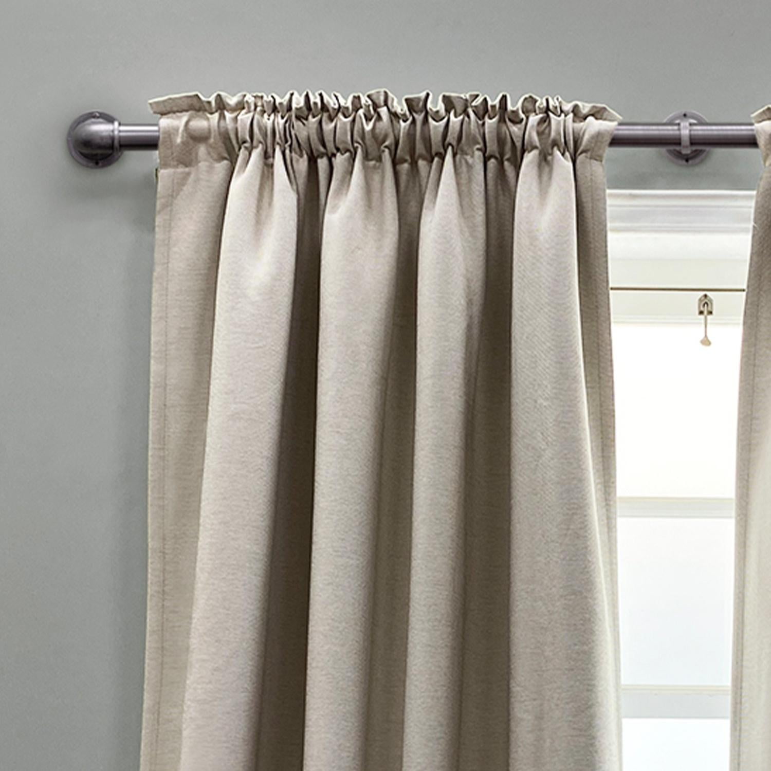 (2 pack) Better Homes & Gardens Industrial Pipe Wraparound Curtain Rod Set, 42 in to 120 in, Antique Nickel