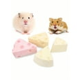 thumbnail image 3 of 1/2/3pcs Pet Chew Toy, Cheese Shaped, Resistant To Wearing, Ideal For Hamsters Teeth Clean, With Golden Bear Snacks Rich In Calcium, Volcanic Stone, 3 of 4