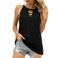 thumbnail image 2 of Vedolay Tank Tops Women Women's Cowl Neck Camis Satin Tank Top Camisoles Blouses,Black XL, 2 of 4