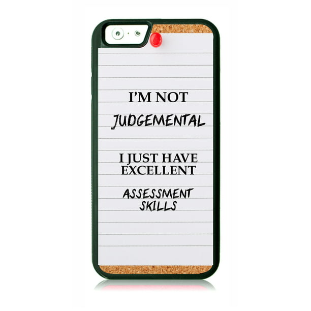 I'm Not Judgemental Funny Quote Black Rubber Case for the Apple iPhone 6  Plus / iPhone 6s Plus - Apple iPhone 6 Plus Accessories -iPhone 6s Plus  Accessories 