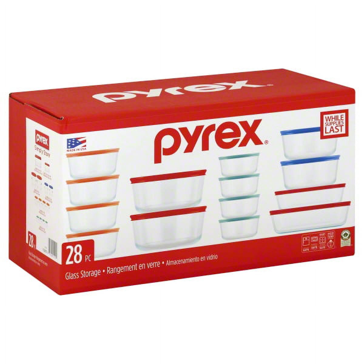 Pyrex Simply Food Storage & Bakeware Set with Colored Lids, 28 Piece - image 2 of 7