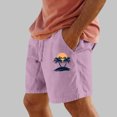 thumbnail image 2 of Pantalones Cortos para Hombre de Cintura Elástica con Bolsillos Impresos Pantalones Cortos Rectos, Pantalones Deportivos Casuales con Cintura Elástica, 2 of 7