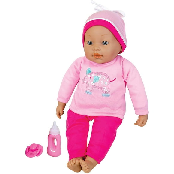 Lissi Poupée Interactive 16 Pouces avec Accessoires, 7 Fonctions, Ensemble de Pyjama Rose, Comprend Biberon et Tétine, pour 2 Ans et Plus