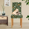 thumbnail image 4 of Yayeee 2 Pack Dining Chair Covers Stretch Parson Chairs Slipcovers Seat Protector, Green Flowers Pattern, 4 of 6