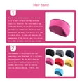 thumbnail image 2 of Wosthever Running Headband Ponytail Ear Warmer Protector de cabeza elástico Anti-polvo Estilo simple Accesorios de motocicleta para montar Sky Ciclismo Fucsia, 2 of 6