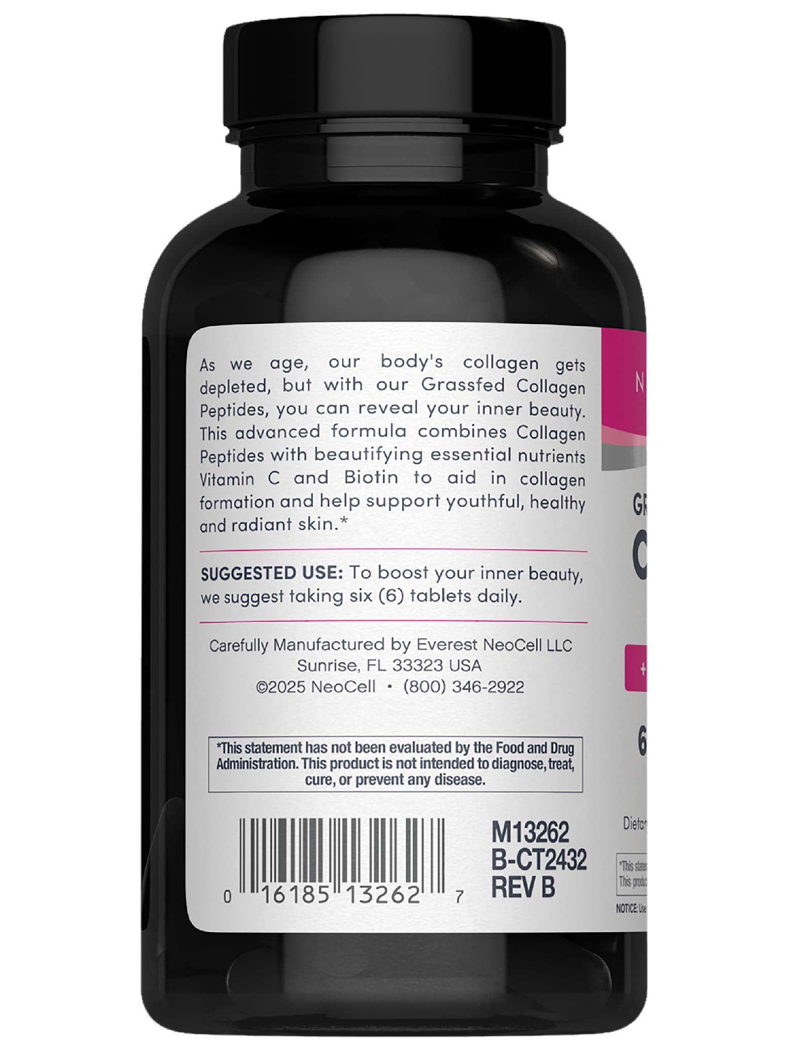 Grass Fed Collagen with Vitamin C and Biotin | 270 Tablet for Men and Women | by NeoCell