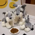 thumbnail image 2 of Lindo juguete de peluche para perro, muñeco Schnauzer blanco de alta calidad, alrededor de 22/30/40cm, regalo de cumpleaños1799, 2 of 5