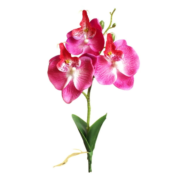 Triple Artificial Plastic Orchid Silk Flower Home Mini Phalaenopsis Simulation Plants Party