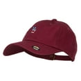 thumbnail image 2 of Mini Patriotic Peace Hand Embroidered Unconstructed Cap - Wine OSFM, 2 of 5