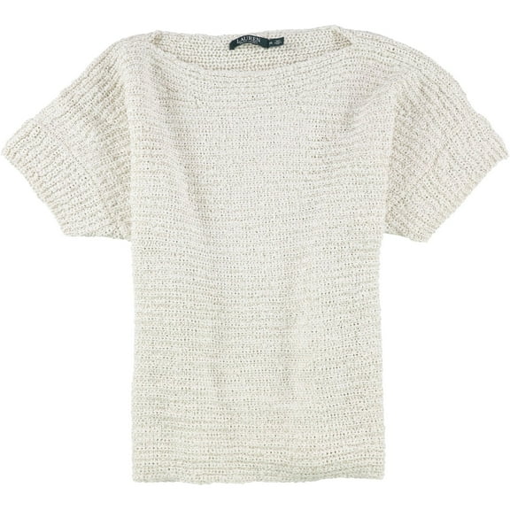 Ralph Lauren Womens Textured Knit Sweater, Off-White, XX-Large