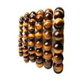 thumbnail image 3 of 100% Real Natural Attractive Tiger Eyes Stretch Stone Bracelet,14mm Beads, 3 of 13