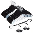 thumbnail image 2 of VECELO 20-Pack Velvet Clothes Hangers, 16.5in Heavy-Duty Hangers with Adjustable Clips, Non-Slip, Space-Saving, Black, 2 of 5