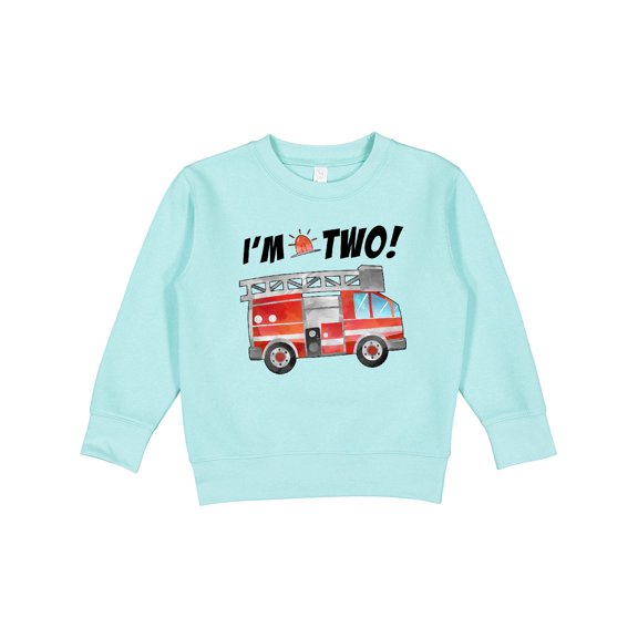 Inktastic I'm 2 Fire Truck 2nd Birthday Toddler Sweatshirt