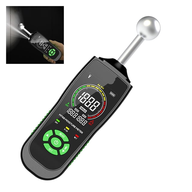 Digital Pinless Moisture Meter Alarm Non-Invasive Depth Tester for Wall Floor Tiles Gypsum Board ,Widely Measuring